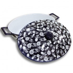 Hand Painted Royal China Oval Shaped Curry Pot ( Casserole set ), 3 pcs. 